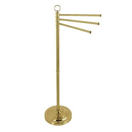 Kingston Brass Freestanding Towel Rack, Brushed Brass CC2027